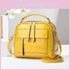 Trendy Crocodile Texture Pu Leather Small Square Shoulder Bag For Everyday Use