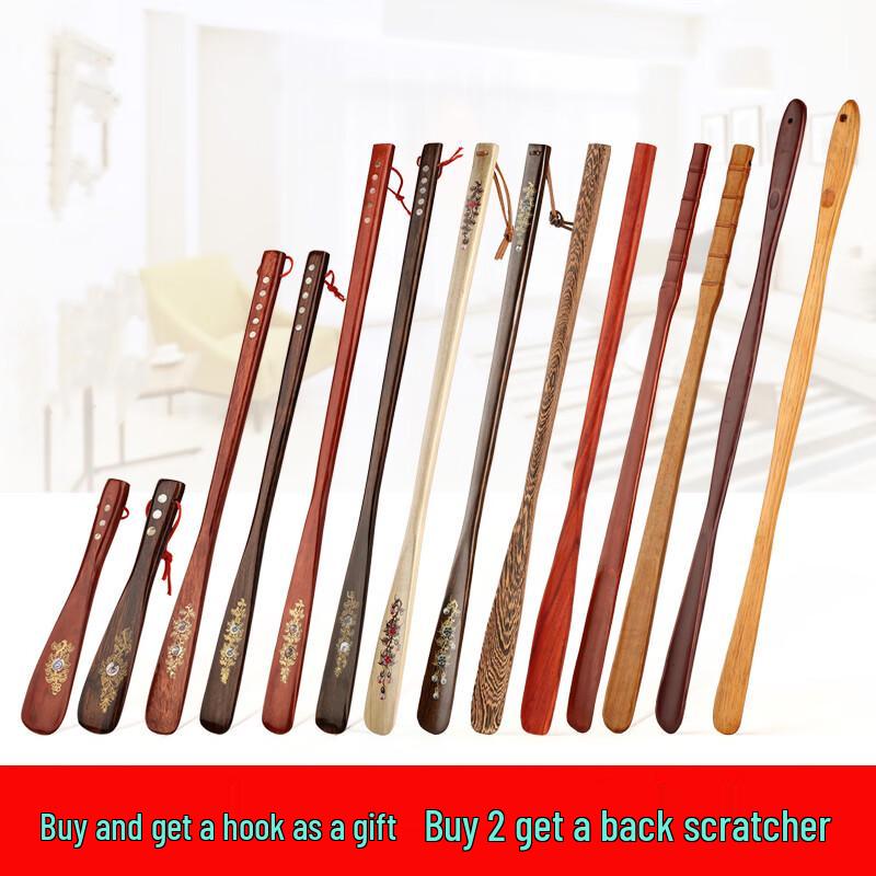 Solid Wood Long Handle Shoehorn