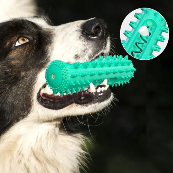 Pet Toy Teeth Cleaning Design Bite-Resistant TPR Medium Large Dogs Chew Toy with Built-In Sound Stimulator