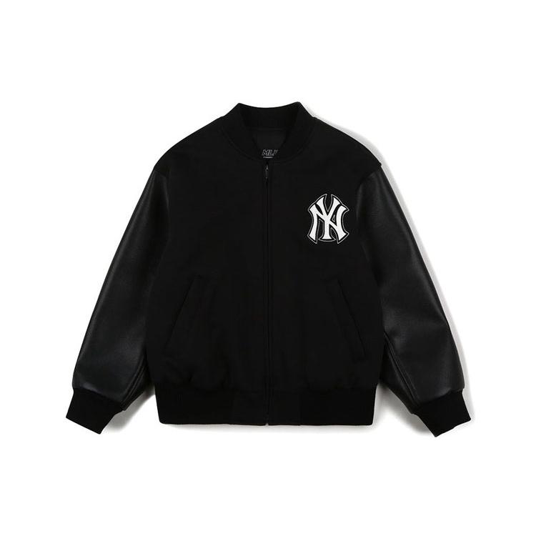 

New MLB Baseball Jacket Unisex Black 31JPU9111-50L XS