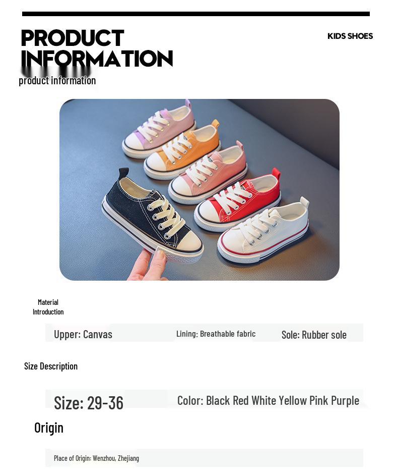 2026 Summer Korean Style Girls' Canvas Shoes: Soft Sole for Small, Medium, & Large Children – Ideal for School & Play