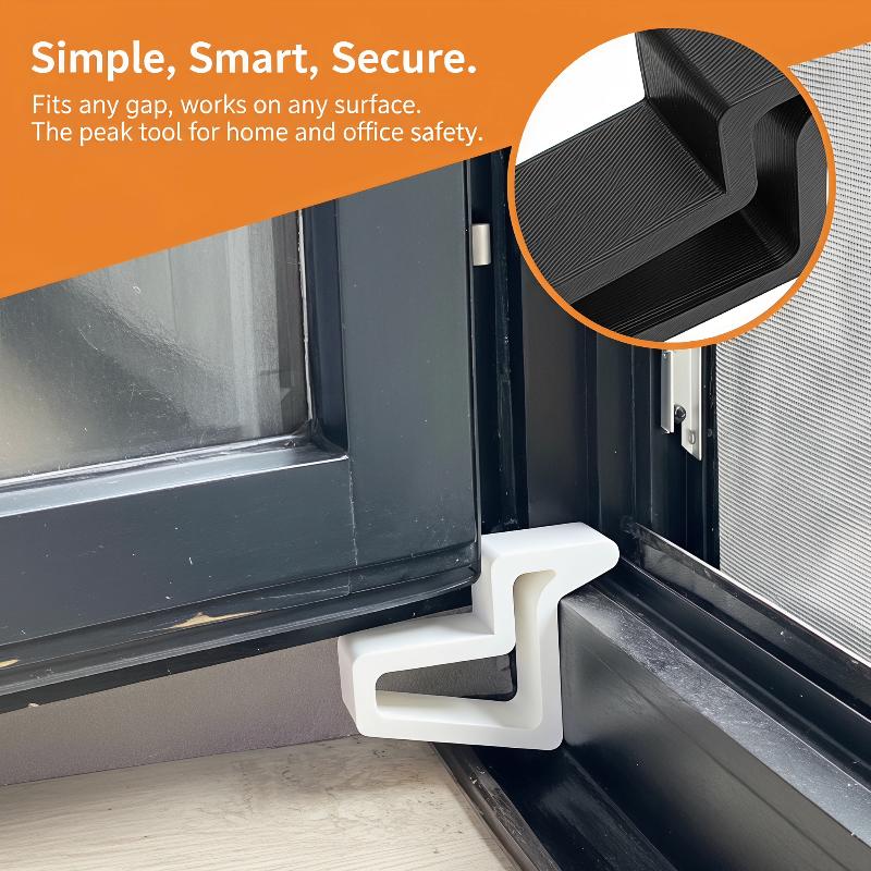 3D Printed Door Window Wedge Stopper Anti Slip Plastic Gap Support Block For Home Office Bathroom Kitchen Door Window Fixing