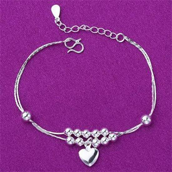 Silver Multi-layer Beaded Bracelet for Women - Fashionable Korean Style, Perfect Small Accessory or Gift