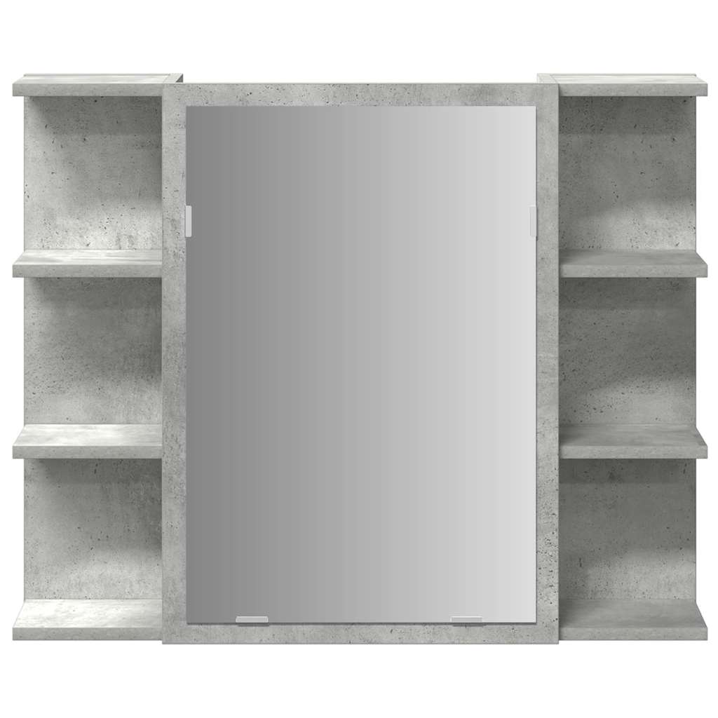 4 Piece Bathroom Furniture Set Concrete Grey Particleboard