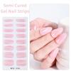 16Tips Semi Cured Gel Nail Strips Glitter Star Gel UV Nail Stickers Long-Lasting Full Cover Nail Wraps DIY Manicure Decoration