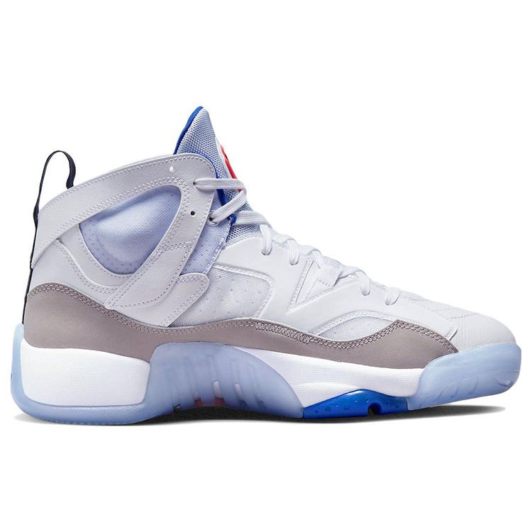 Paris Saint-Germain x Air Jordan Jumpman Two Trey Paname Herren-Sneaker Weiß Bimsstein Leuchtendes Karmesinrot DX6551-104