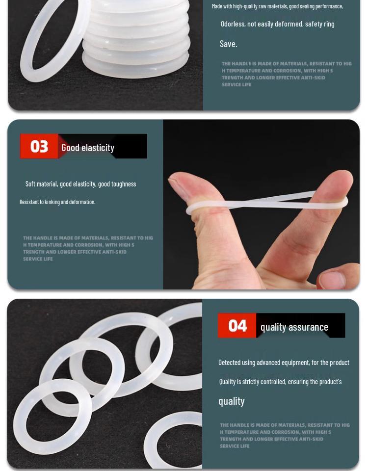 White Transparent Silicone O-Ring Waterproof Gasket – Elastic Small Rubber Pad (1/1.5/2/2.5/3mm)