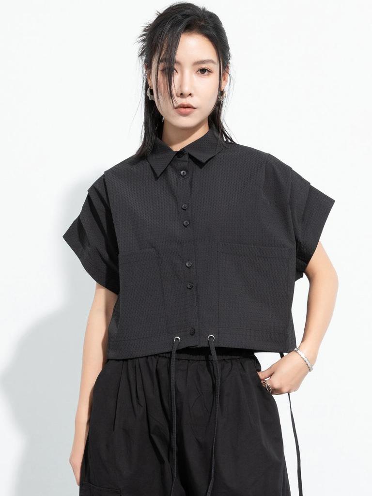 2025 Fall Women's Loose Short Sleeve Blouse - Chic, Casual & Stylish