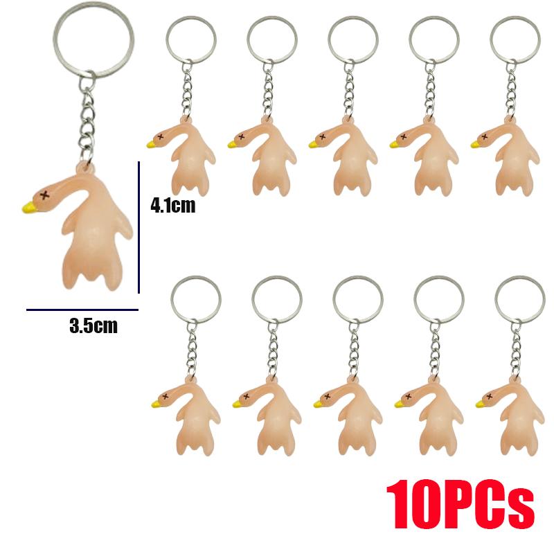 Schattige Kleurveranderende Gebraden Eend Hanger UV Temperatuurgevoelige Kleurwisseling Creatieve DIY Schooltas Ornament Sleutelhanger