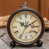 Alarm Clock Retro Clock Metal Table Style Silent Bedside Stylish Clock Living Room Bedroom European Simple Table Clock
