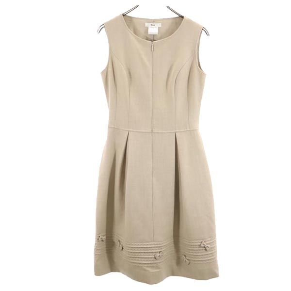 

Рене Сделано в Японии Шерстяная смесь Цельное платье без рукавов 36 Бежевый Застежка-молния спереди Женский Б/У