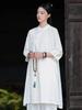 26 Chinese National Style Women's Linen Zen Meditation Outfit