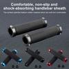 Bicycle Rubber Grips Alloy Lock Non-Slip Rubber Bicycle Handlebar Grips Double Aluminum Lock On Locking Bicycle Handlebar Grips