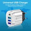 3-Port USB+Type-C Home & Travel Charger, EU/UK Standard, 5V/2.4A