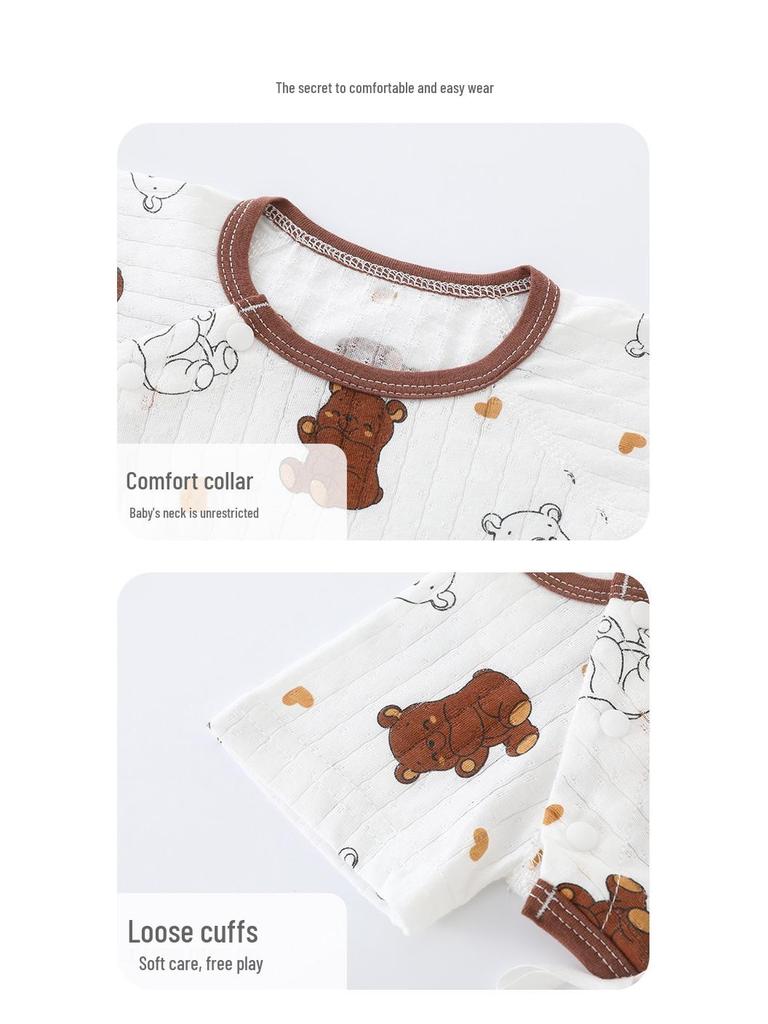 Newborn Pure Cotton Seamless Top - First Month Summer & Autumn Style