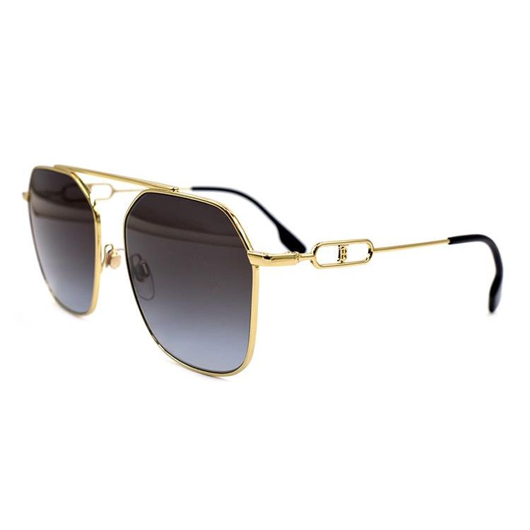 

Burberry B. Monogram Exclusive Logo Pattern Series Trendy Sunglasses Women sunglasses Gold Gradient-Gray B3124-1109/8G Eyeglass Case+Box (White/Brown Edition Random)