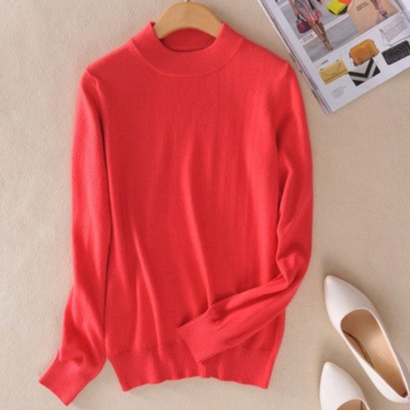 

Жіночі светри Пуловери Светри Жіночі пуловери Pull Femme Напівводолазка L кавун червоний колір