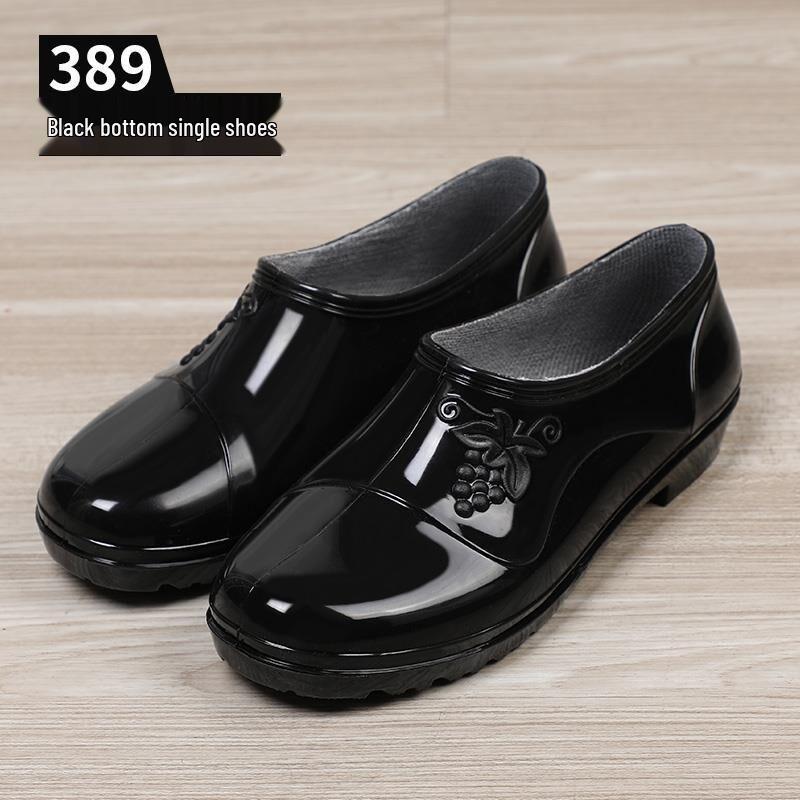 Women's Non-Slip Rubber Rain Boots - Low-Top, Shallow Mouth, Spring & Autumn Fashion Galoshes