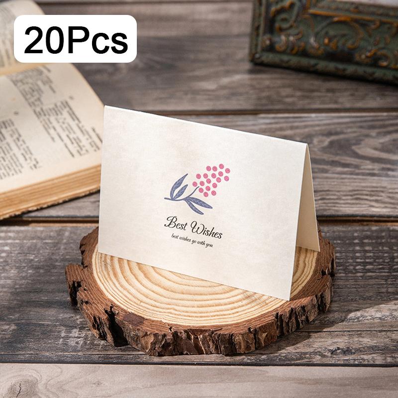 1Pc Message Cards Wedding Party Invitation Greeting Card Envelope Set Birthday Cards With Botanical Patterns