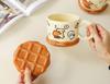 Creative Cartoon Animal Ceramic Mug with Lid - Cute Birthday Souvenir Coffee Cup for Girls