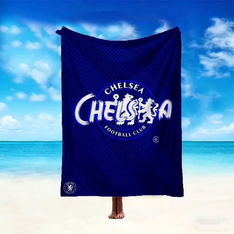 1pc Chelsea FC Blanket, Cozy Valentine's Day Blanket, Multi-functional Nap Blanket Available Throughout the Four Seasons