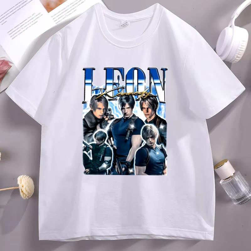 Leon Kennedy TShirt Summer Unisexs Short Sleeved High Quality Unisexs Tshirt Printed Casual for Unisex Women Tshirt Male Clothes L
