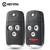 KEYYOU 1PCS Original 3/4 Buttons Car Remote Key Shell For Honda Acura Civic Accord Jazz CRV HRV Key Case Cover Replacement
