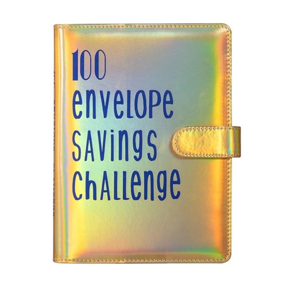 Dazzling Colors Challenge Budget Binder PU Leather Savings Challenge Notepad  New Year