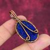 Tree Of Life Lapis Lazuli Gemstone Pendant Copper Wire Wrapped Handmade Jewelry