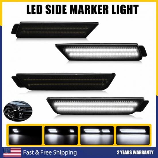 Dynamic White Amber Red LED Side Blue Marker For Light Chevy 2010-2015 Camaro