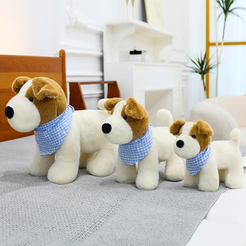 Bristled Fox Terrier Cute Puppy Doll Sleeping Pillow Toy Doll Healing Birthday Gift