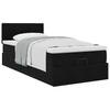 Ottoman Bed with Mattress Black 80x200 cm Velvet