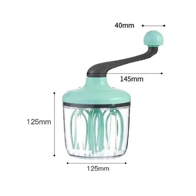 

1 Pcs Kitchen Cooking Small Tools Silicone Semi-automatic Eggs Beater Cake Mixer Manual Mixer Self-rotating Eggs Beater Eggs зелёный
