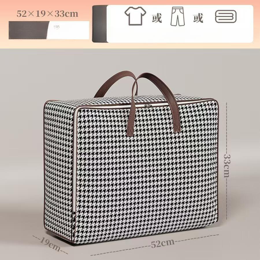 Большие водонепроницаемые сумки для хранения одежды и дорожные сумки с узором «гусиная лапка» и прочными ручками