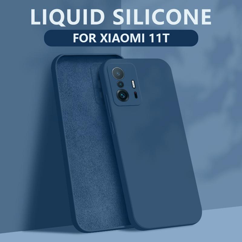 For Xiaomi 11T 13T Pro Case Liquid Silicone Soft Cover Fundas For Xiaomi Redmi Note 11 12 13 Pro 5G 11s Coque