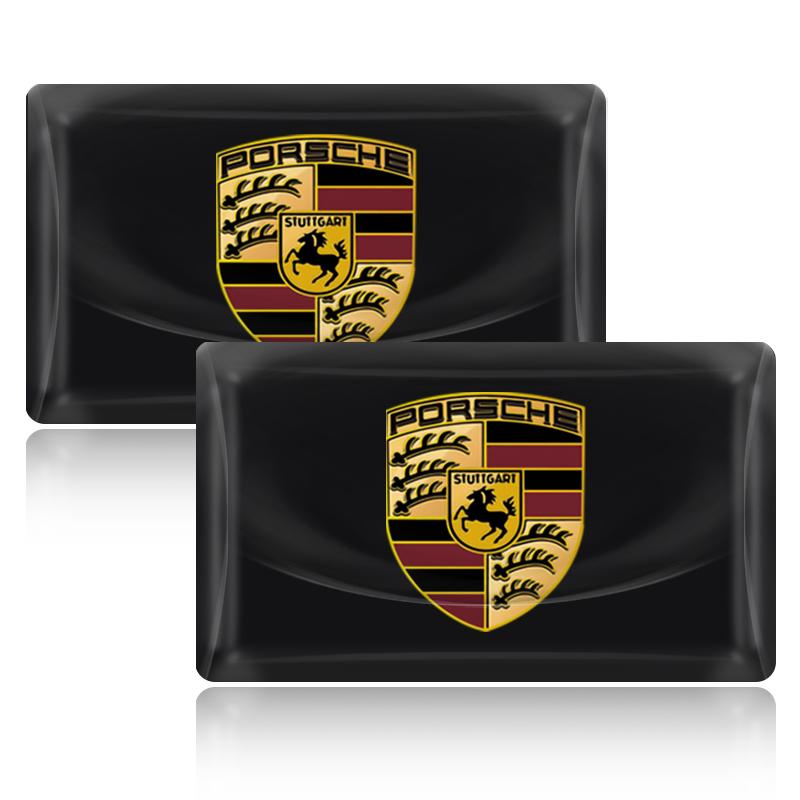 2/5/10Pcs Carbon Fiber Steering Wheel Car Logo Emblem 3D Stickers For Porsche Boxster Cayenne Panamera Macan Cayman 911 918 996 917 991