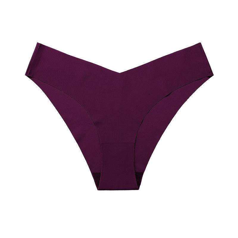 Jednodílné bezešvé spodní prádlo s nízkým pasem a plus size pro dámy, z ledového hedvábí, s tenkým bavlněným klínem, prodyšné, sportovní fitness kalhotky