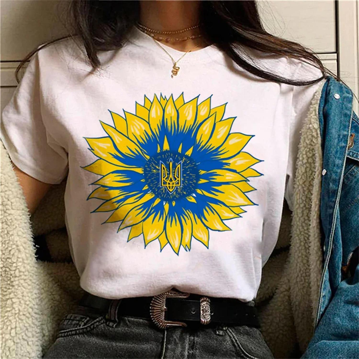 

Ukrainian Ukrainian Ukraine Rwa Print Clothing Women T Shirt Aesthetics Graphic White Short Sleeve Women s T Shirt XXXXXL