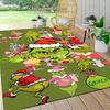 Tappeto Tappetino Celebrazione di Natale Grinch Morbido Lavabile Antiscivolo Casa Soggiorno Tappetini Divano Tappeto di Natale Personalizzato