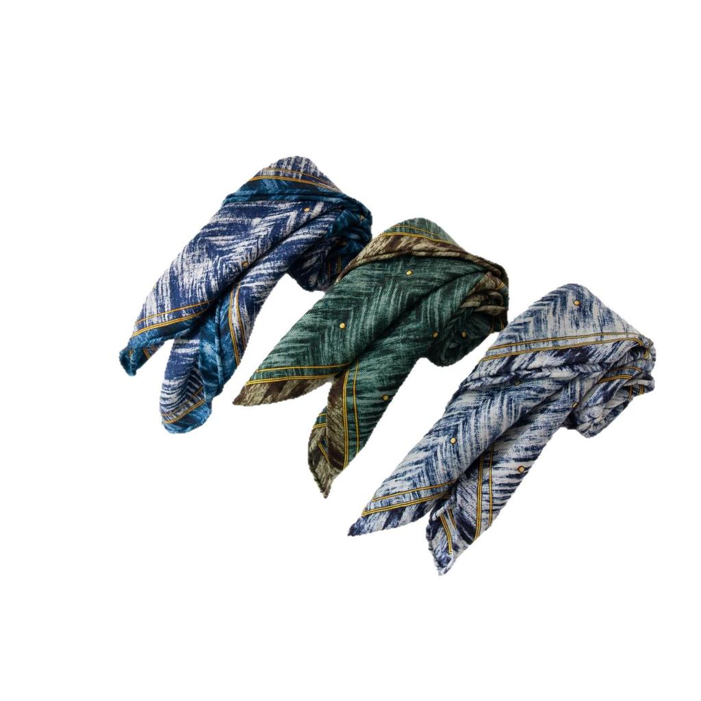 Silk Wool Women's Double-Sided Printed Scarf – Versatile Commuting, Sun Protection, Warm Shawl, Exquisite Self-Gift