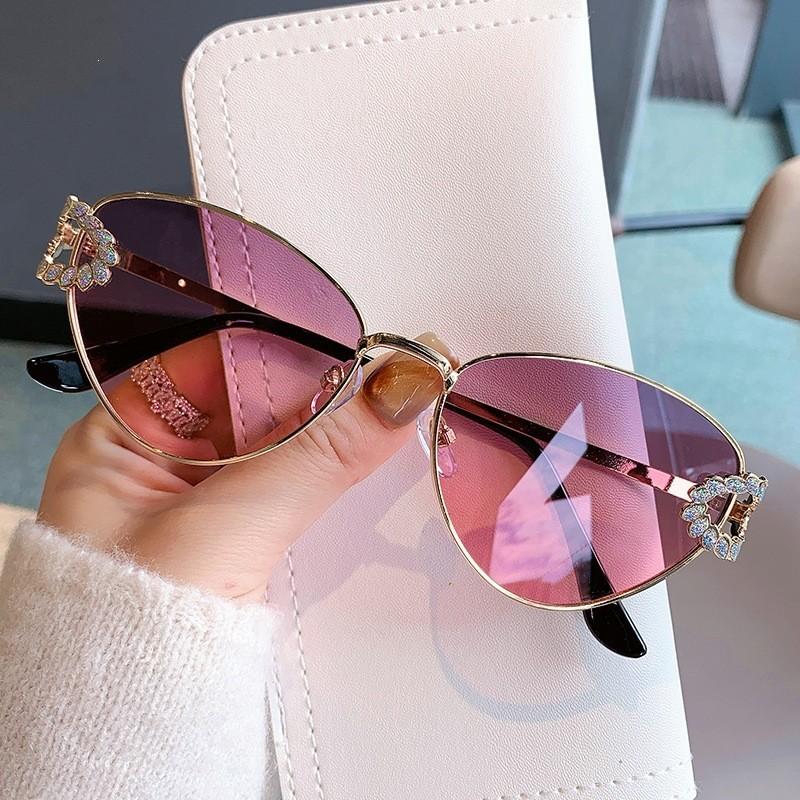 Womens Cat Eye Metal Sunglasses With Pc Lenses And Uv400 For Summer Outings