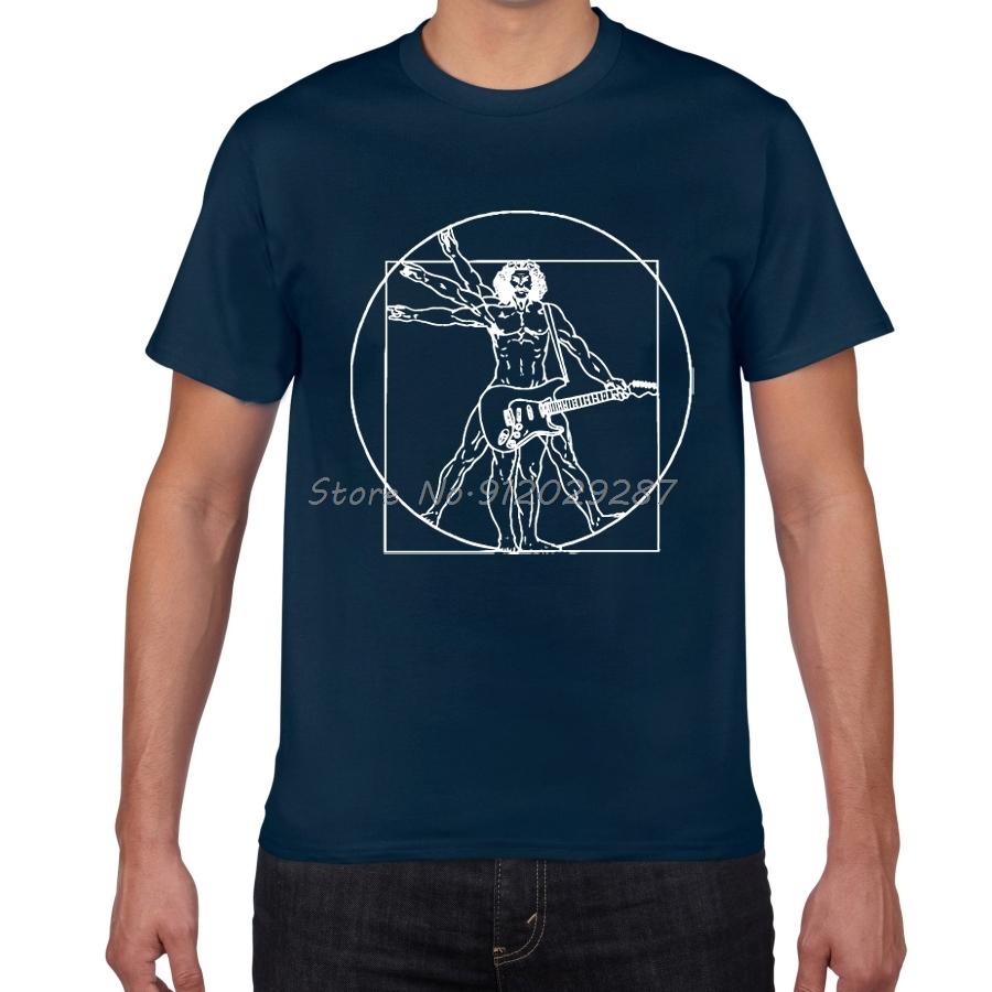 Da Vinci Κιθάρα Αστείο T-Shirt Ανδρικό Άνθρωπος του Βιτρούβιου Rock Band Vintage Γραφικό Μουσική Πρωτοτυπία Streetwear T Shirt