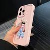 For iPhone 17 16 15 14 13 12 11 Pro Max Case Cute and Stylish Pink Bear Design Cover For iPhone XS Max XR X 7 8 Plus 16E Fundas