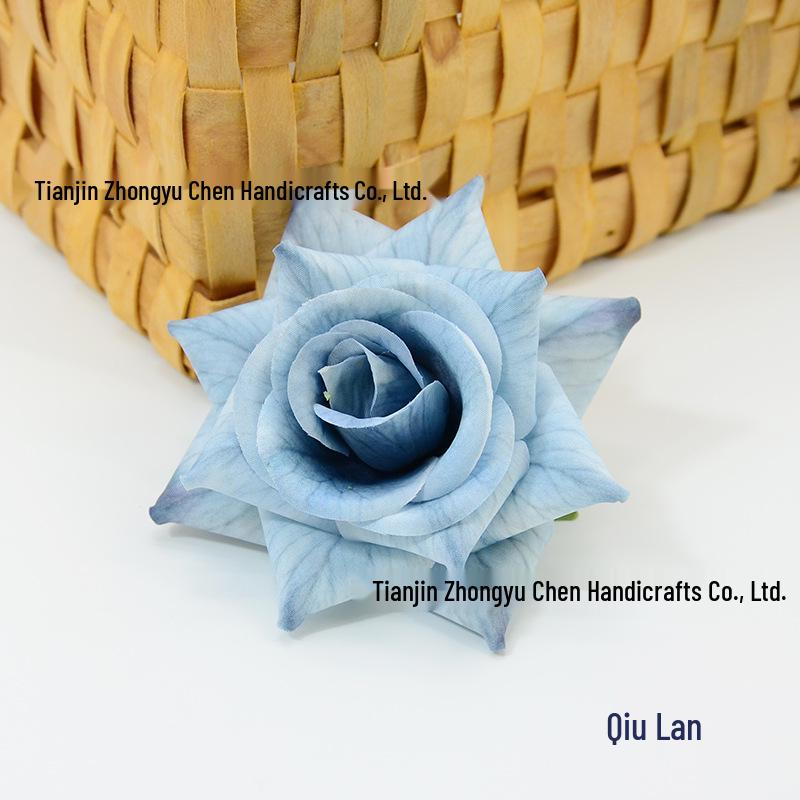 3D Printed Rose Flower Silk Headwear - Ethnic Minority Hair Accessory