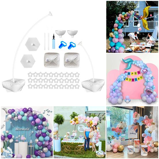 Kit supporto per arco di palloncini Forma di piegatura libera Stabile Affidabile Installazione semplice Supporto per palloncini a mezzo arco Accessori per feste di matrimonio