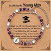Graduation Bracelet Stainless Steel Compass Amazonite Amethyst Beads 2026 Gift for Women High School College Graduate