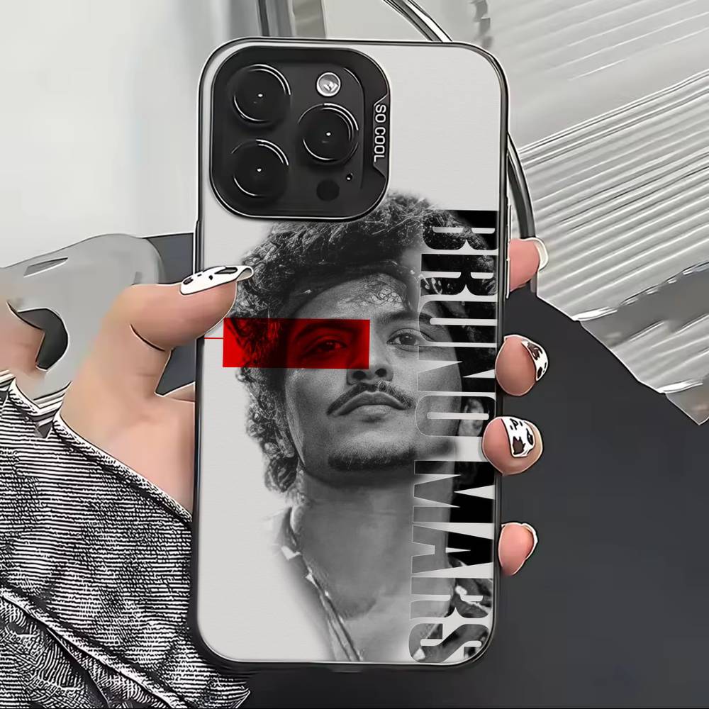 Singer Bruno M-Mars Phone Case For iPhone 17,16,15,14,13,12,11 Plus,Pro Max,XS,Colorful Silver Black Cover