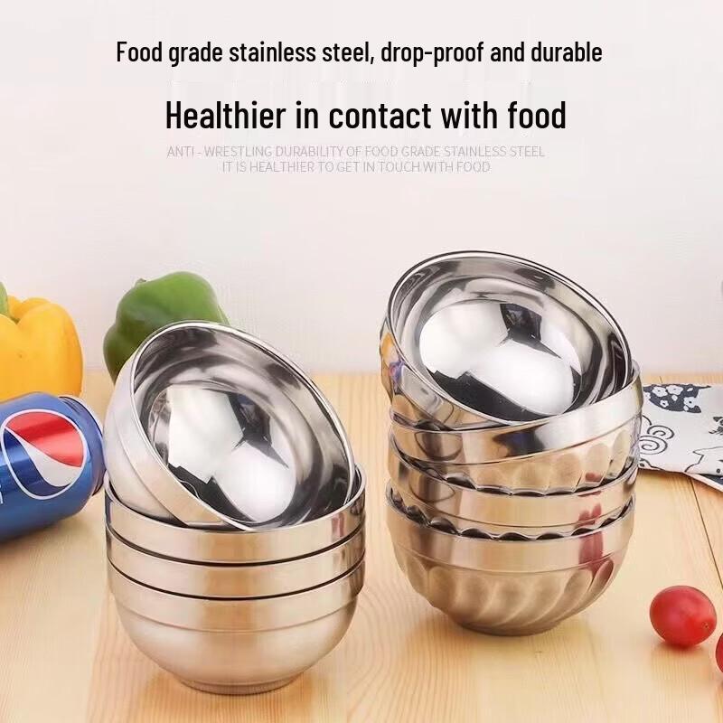 Yujia 316 Stainless Steel Double-Layer Heat-Insulated Bowl