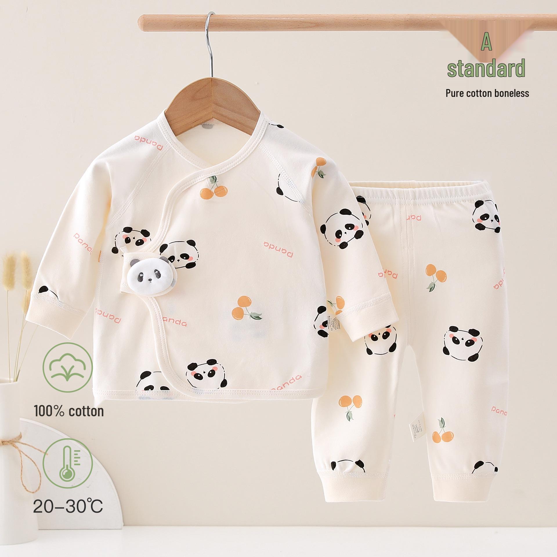 

Newborn Four Seasons Pure Cotton Kimono Top & Pants Set 59 cm