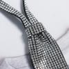 Double Layer Rhinestone Necktie Black Black Necktie Fashion Bow Ties  Jewelry